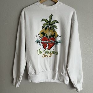 Bad Bunny Un Verano Sin Ti Crewneck Sweatshirt Size M White